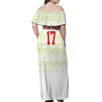 Custom Sardinia Football Off Shoulder Maxi Dress Sardigna Sporty Style