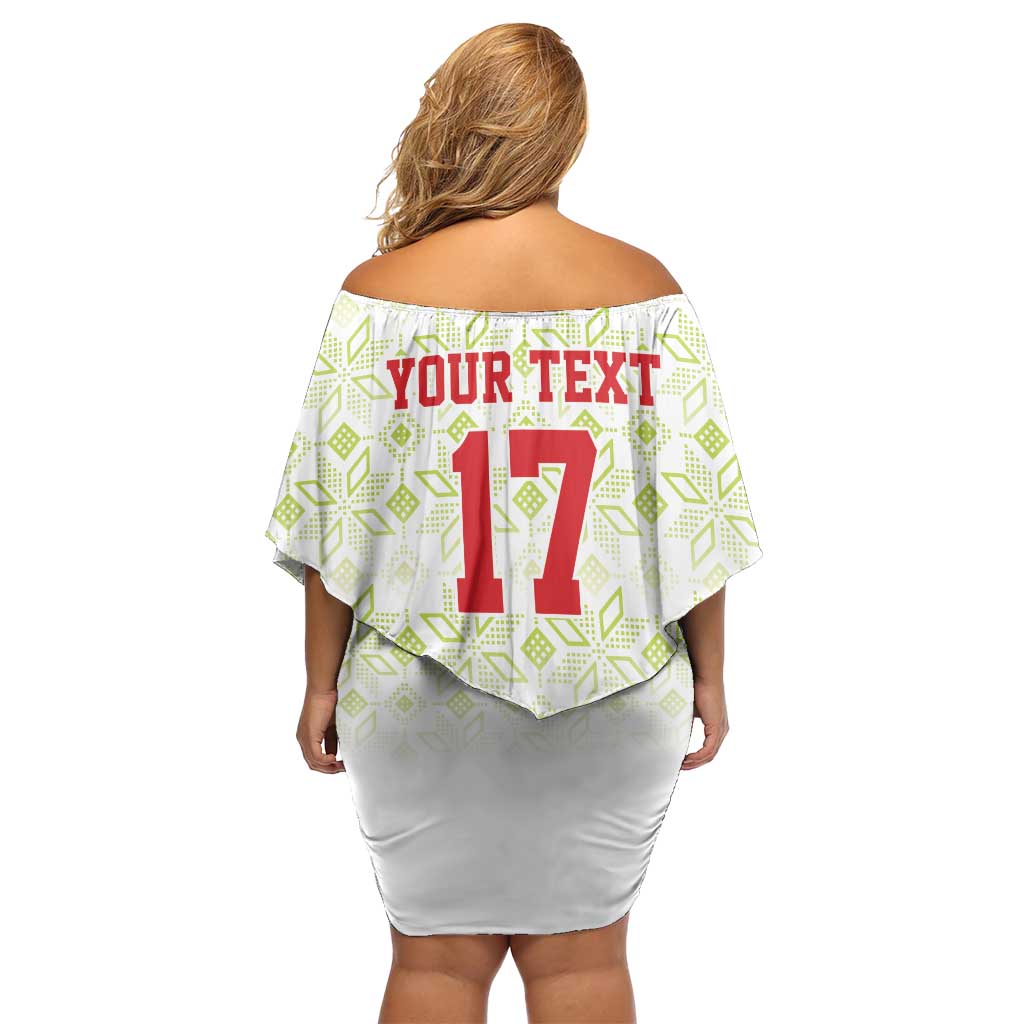 Custom Sardinia Football Off Shoulder Short Dress Sardigna Sporty Style