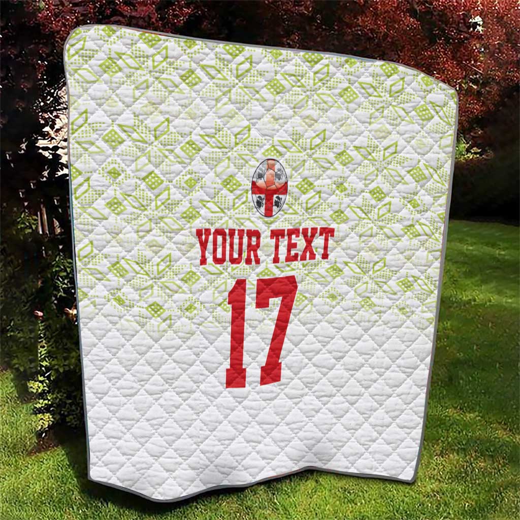 Custom Sardinia Football Quilt Sardigna Sporty Style