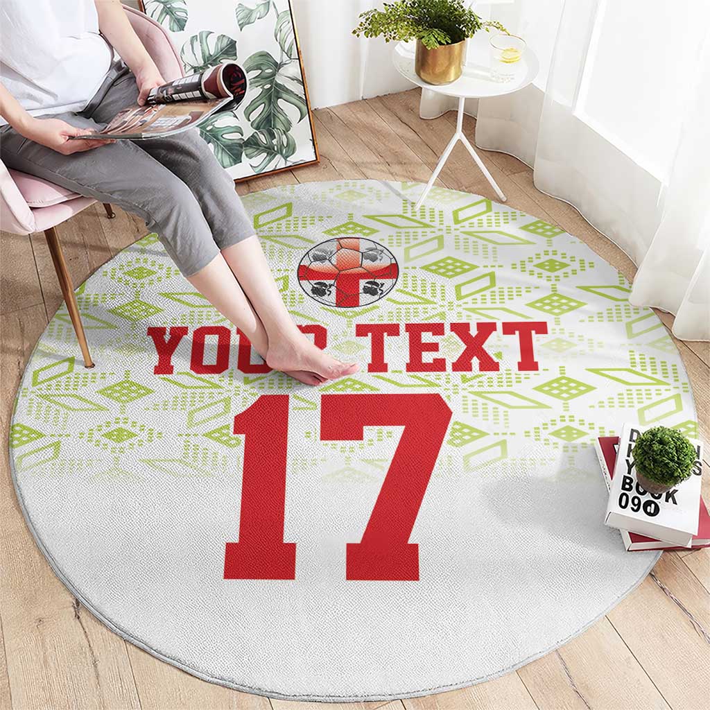 Custom Sardinia Football Round Carpet Sardigna Sporty Style