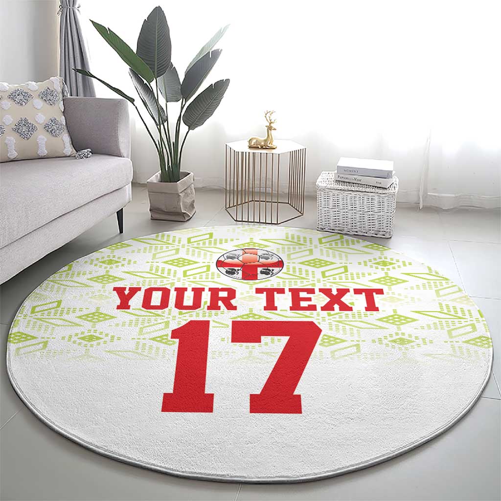 Custom Sardinia Football Round Carpet Sardigna Sporty Style