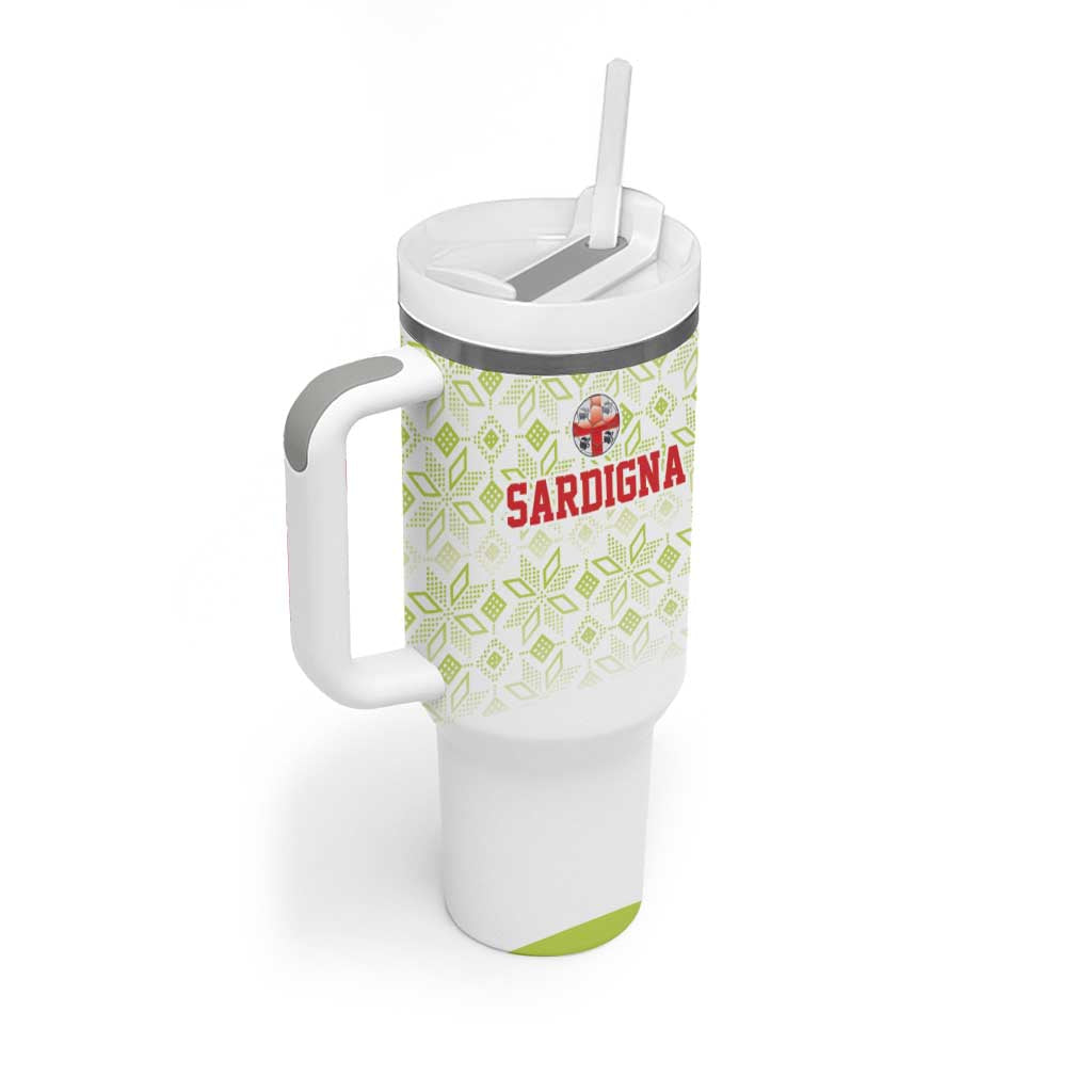 Custom Sardinia Football Tumbler With Handle Sardigna Sporty Style