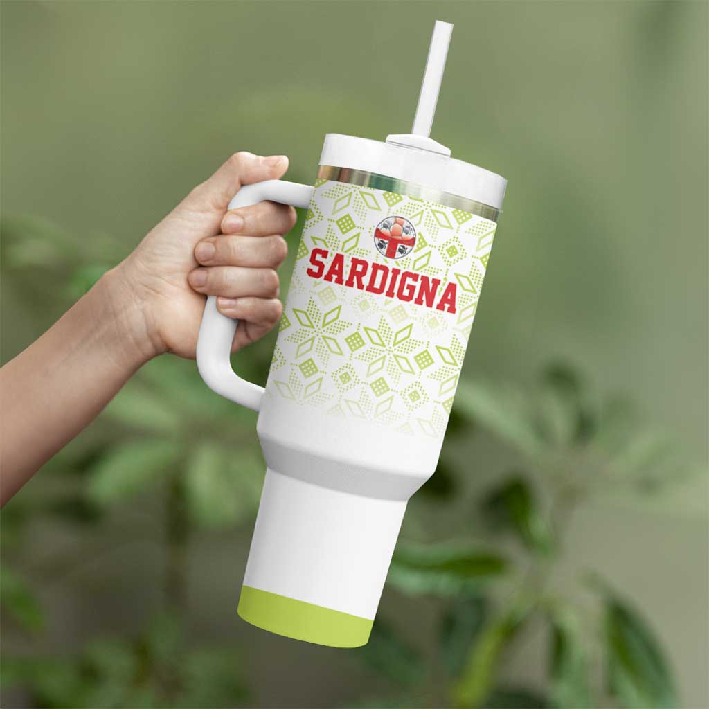 Custom Sardinia Football Tumbler With Handle Sardigna Sporty Style