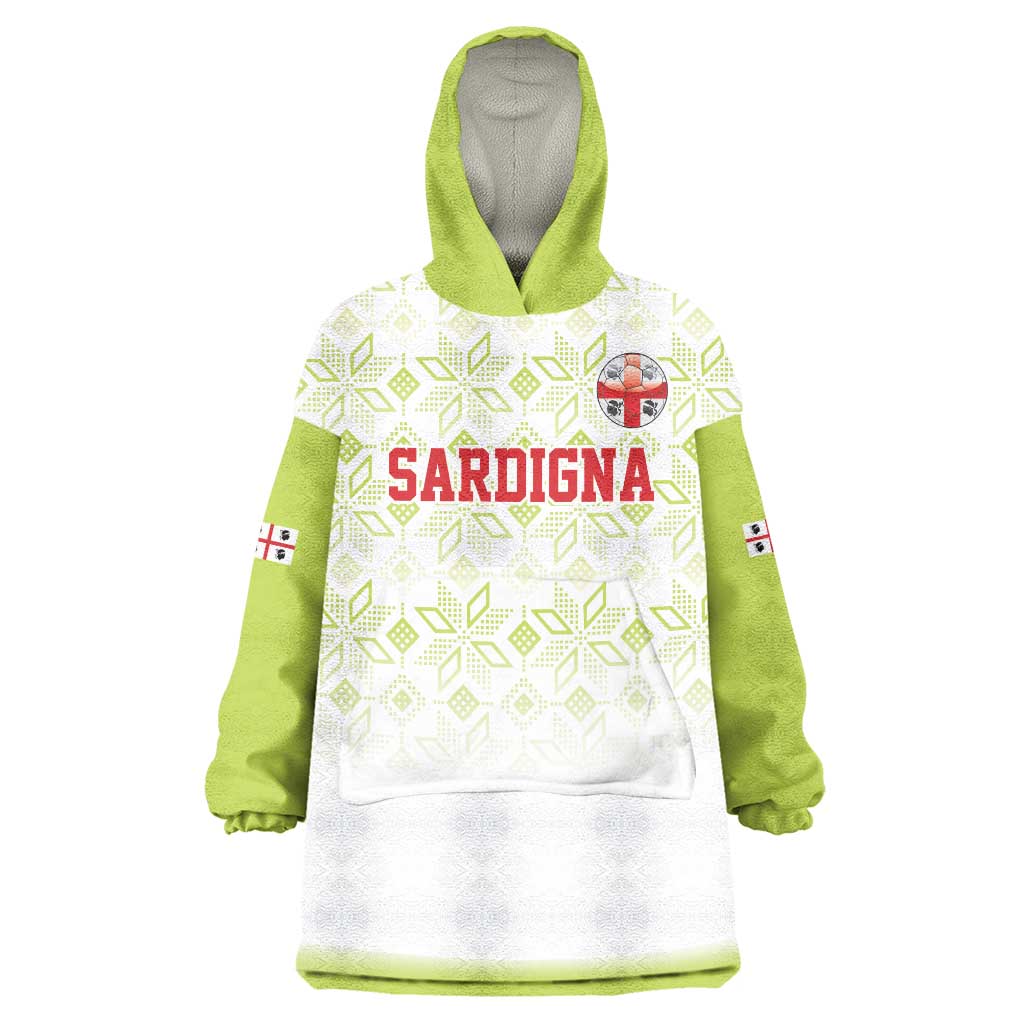 Custom Sardinia Football Wearable Blanket Hoodie Sardigna Sporty Style