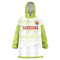 Custom Sardinia Football Wearable Blanket Hoodie Sardigna Sporty Style