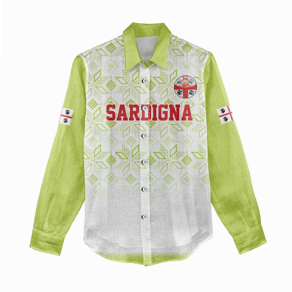 Custom Sardinia Football Women Casual Shirt Sardigna Sporty Style