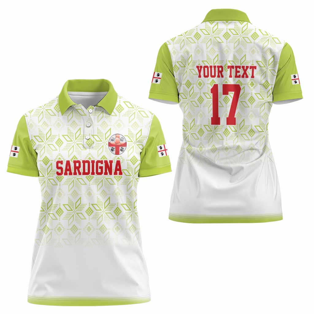 Custom Sardinia Football Women Polo Shirt Sardigna Sporty Style