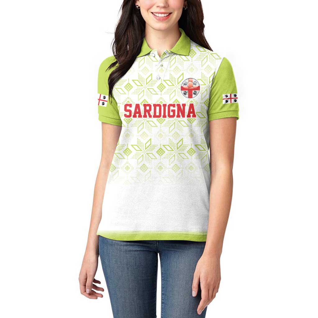 Custom Sardinia Football Women Polo Shirt Sardigna Sporty Style
