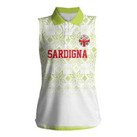 Custom Sardinia Football Women Sleeveless Polo Shirt Sardigna Sporty Style