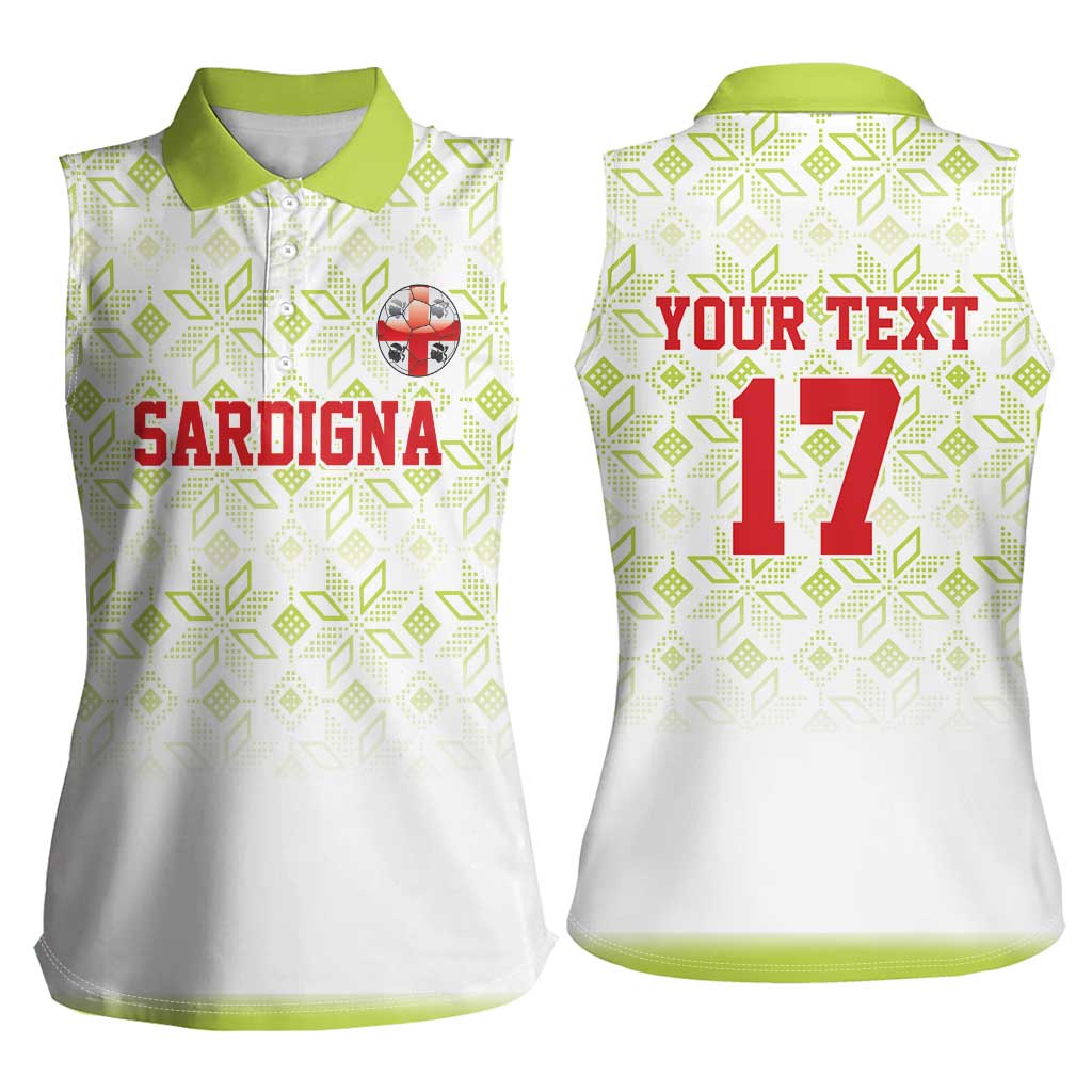 Custom Sardinia Football Women Sleeveless Polo Shirt Sardigna Sporty Style
