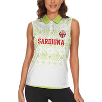 Custom Sardinia Football Women Sleeveless Polo Shirt Sardigna Sporty Style