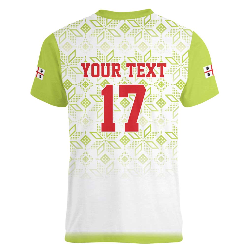 Custom Sardinia Football Women V-Neck T-Shirt Sardigna Sporty Style