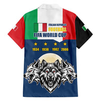 Italian Republic Football Family Matching Off The Shoulder Long Sleeve Dress and Hawaiian Shirt Gli Azzurri History Champion