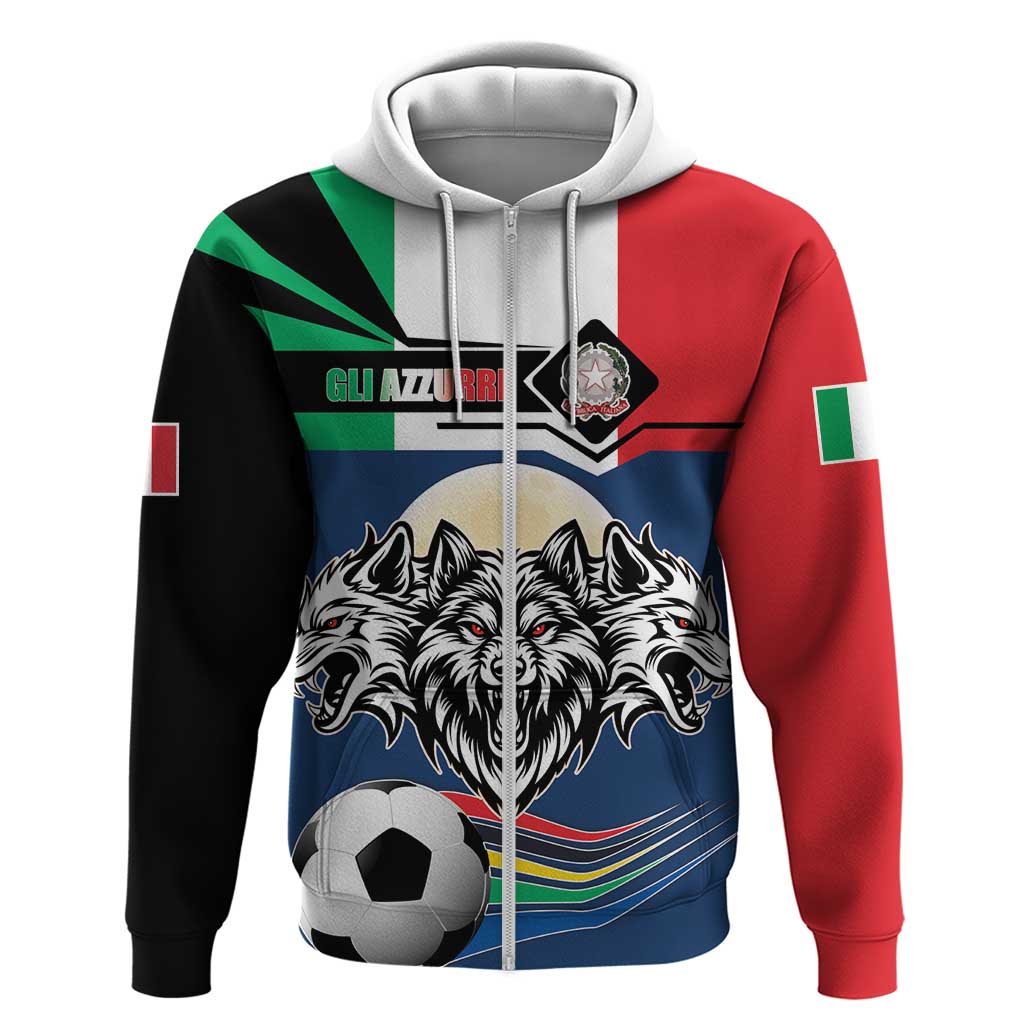 Italian Republic Football Hoodie Gli Azzurri History Champion