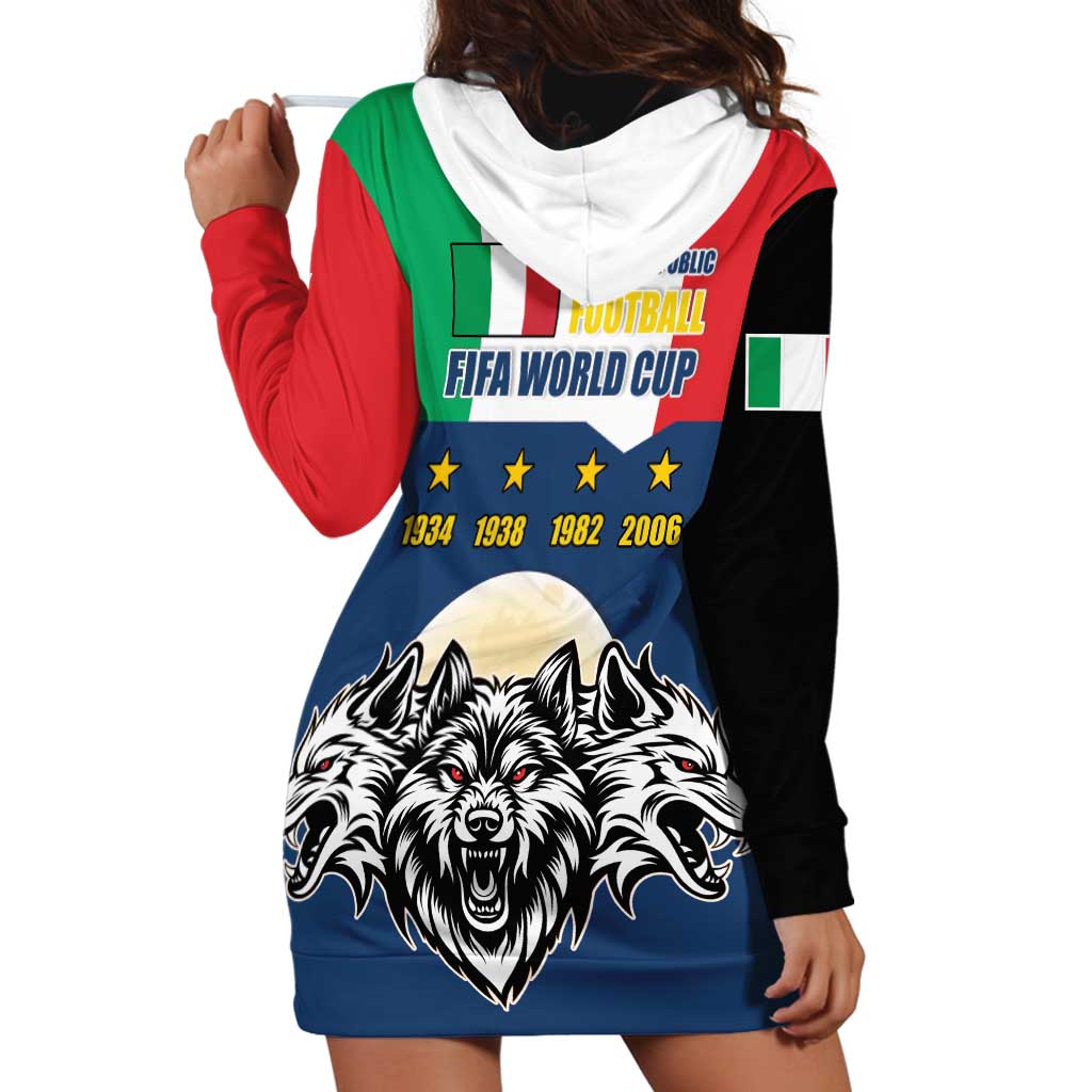 Italian Republic Football Hoodie Dress Gli Azzurri History Champion