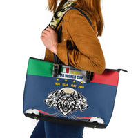 Italian Republic Football Leather Tote Bag Gli Azzurri History Champion