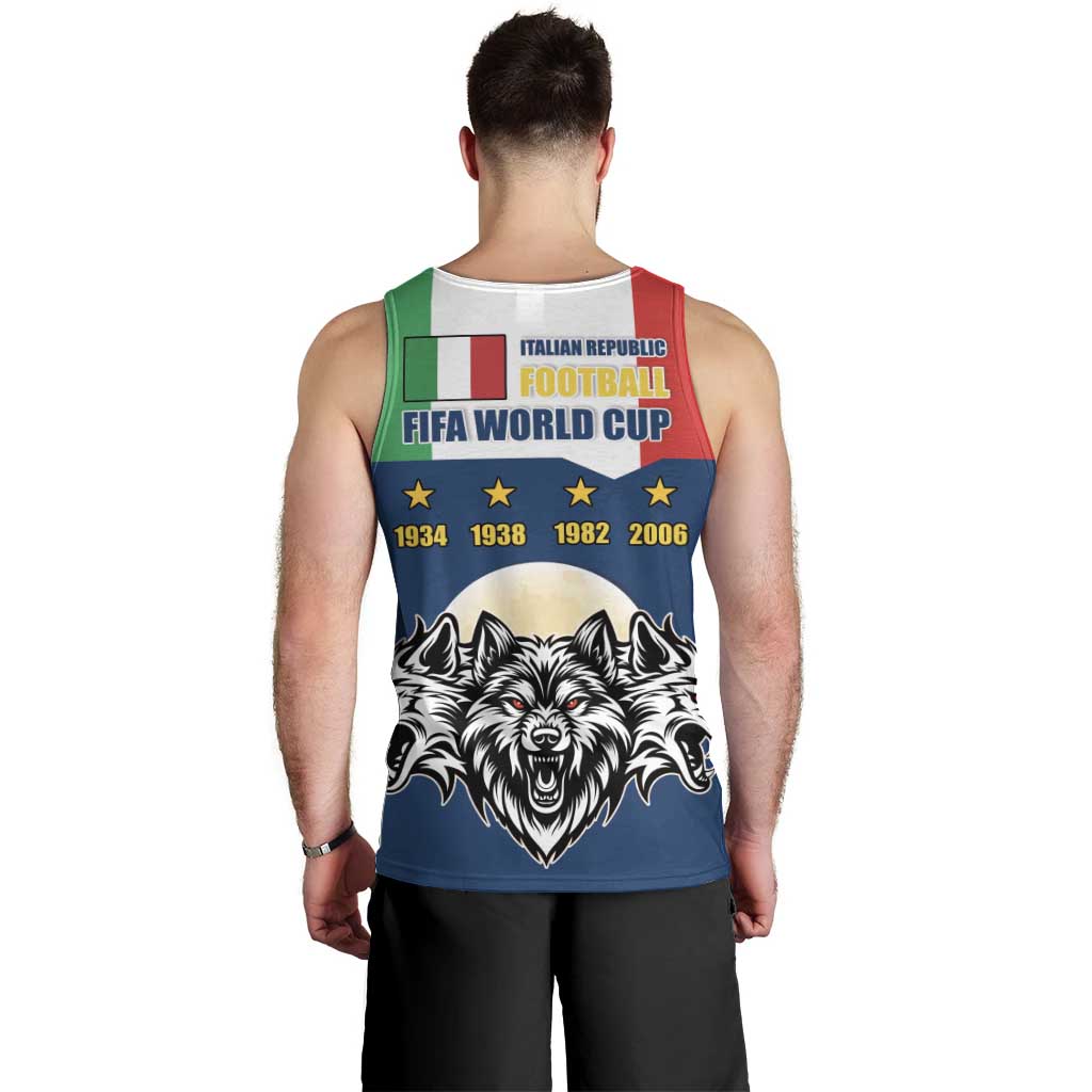 Italian Republic Football Men Tank Top Gli Azzurri History Champion
