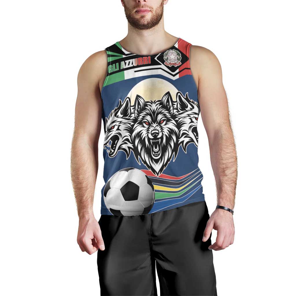Italian Republic Football Men Tank Top Gli Azzurri History Champion
