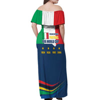 Italian Republic Football Off Shoulder Maxi Dress Gli Azzurri History Champion
