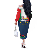 Italian Republic Football Off The Shoulder Long Sleeve Dress Gli Azzurri History Champion