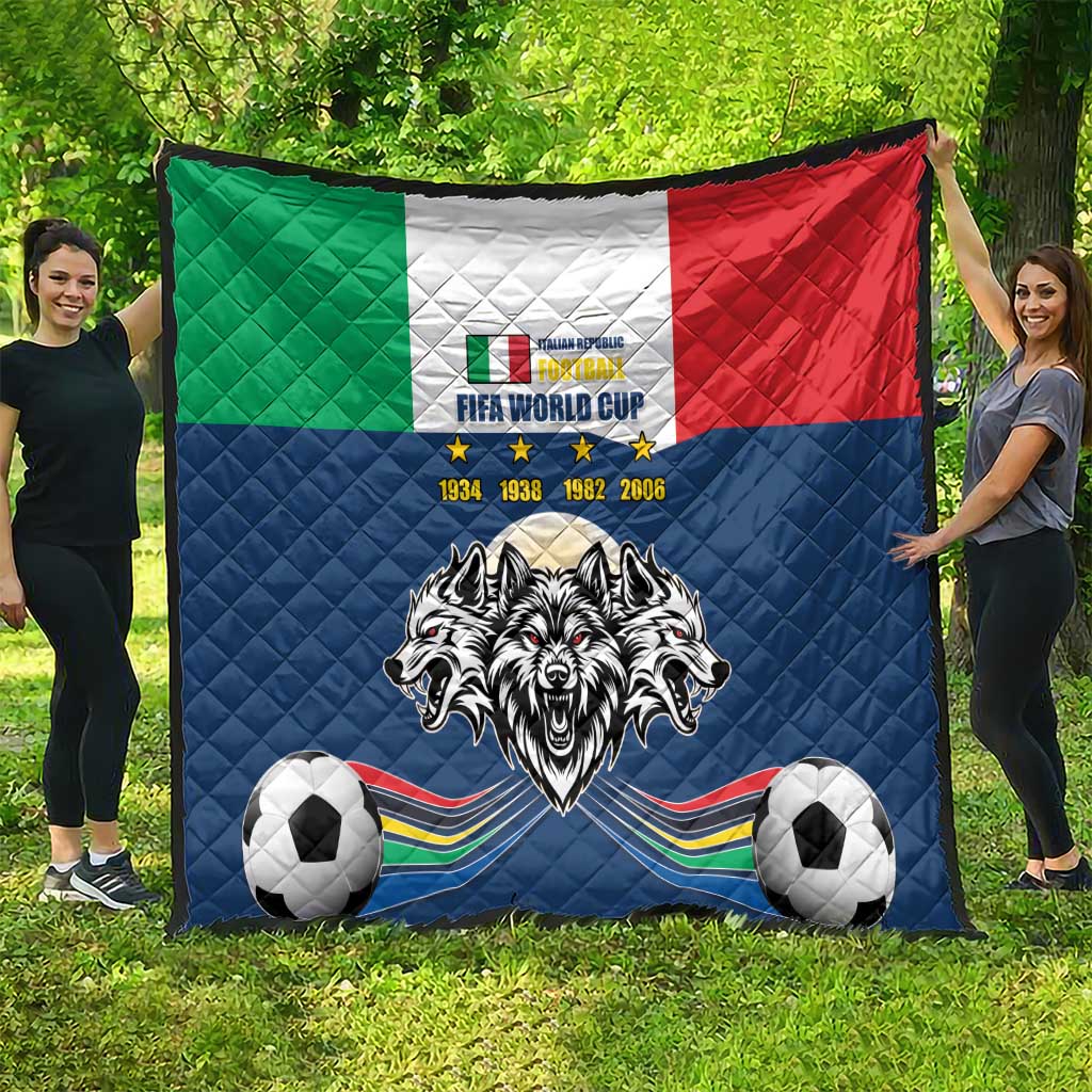 Italian Republic Football Quilt Gli Azzurri History Champion