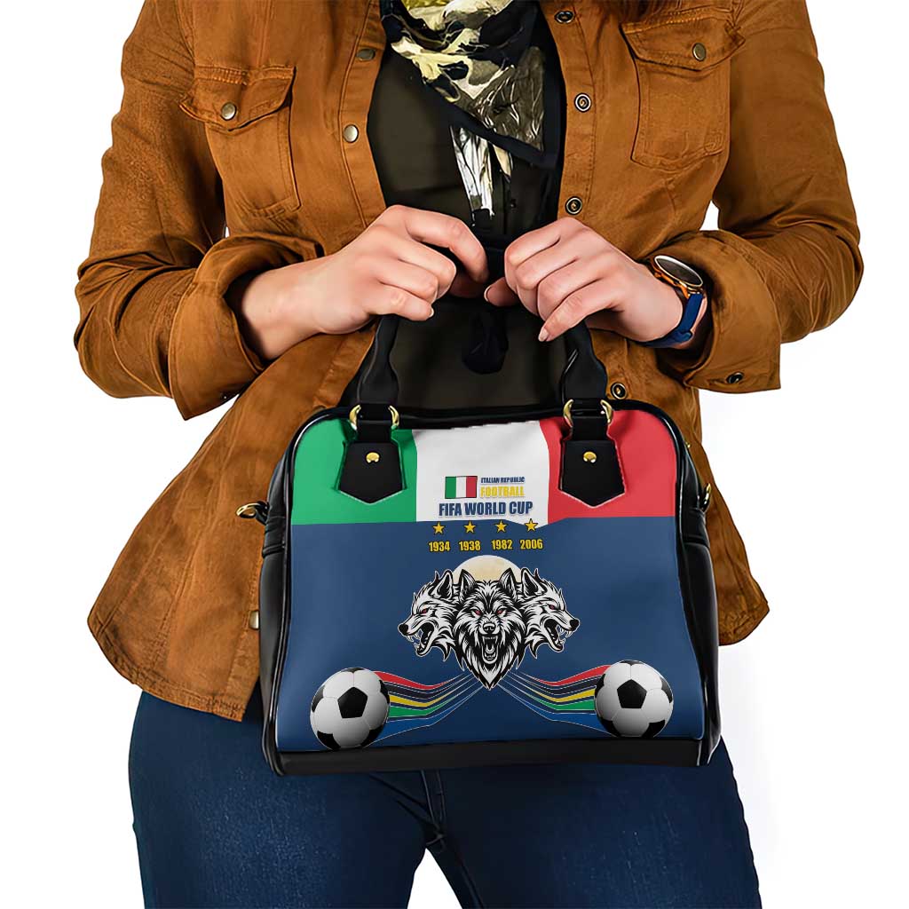 Italian Republic Football Shoulder Handbag Gli Azzurri History Champion