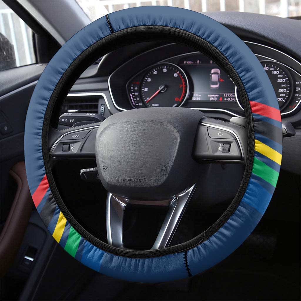 Italian Republic Football Steering Wheel Cover Gli Azzurri History Champion