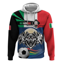 Italian Republic Football Zip Hoodie Gli Azzurri History Champion
