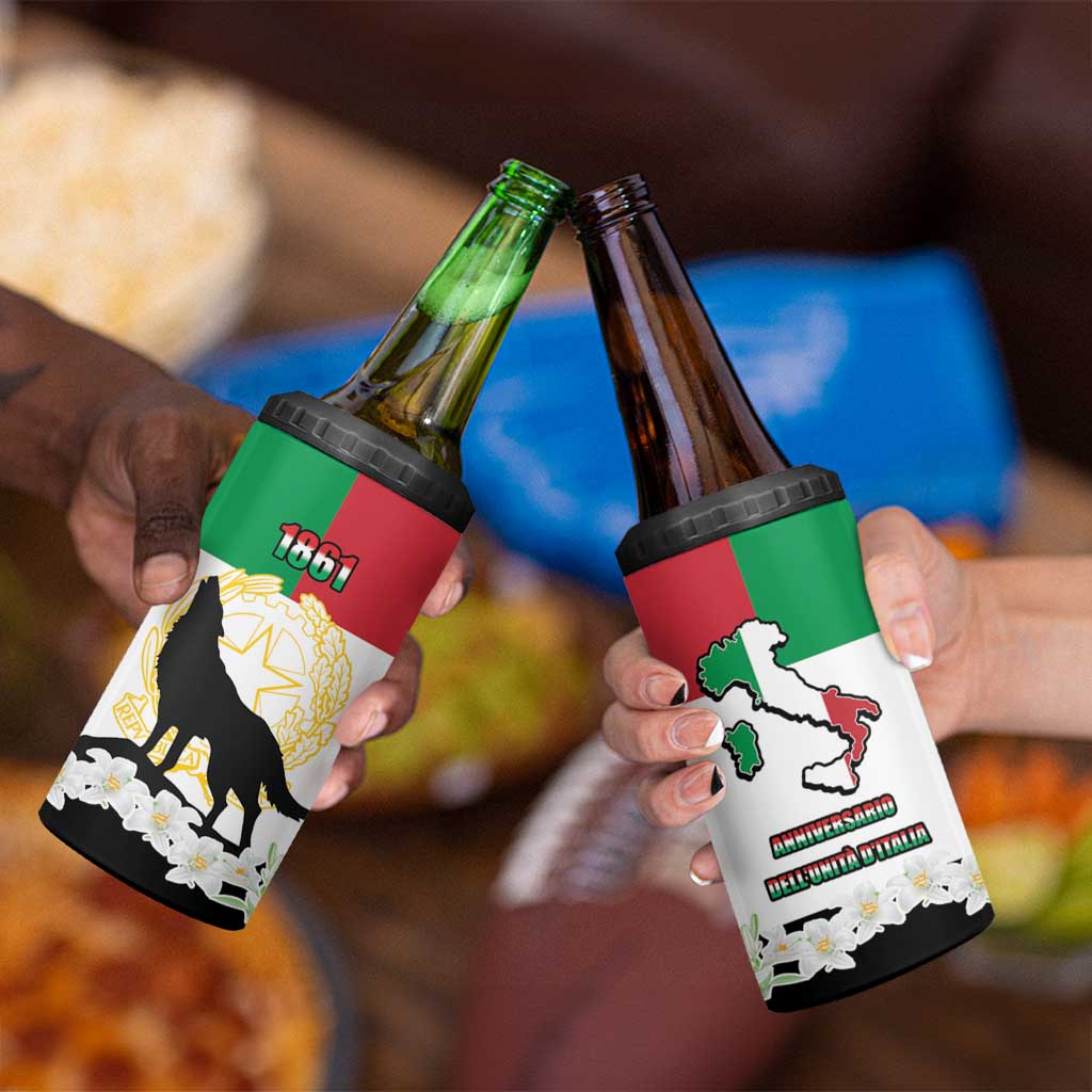Italian Republic Anniversary of the Unification 4 in 1 Can Cooler Tumbler Anniversario dellUnita d'Italia