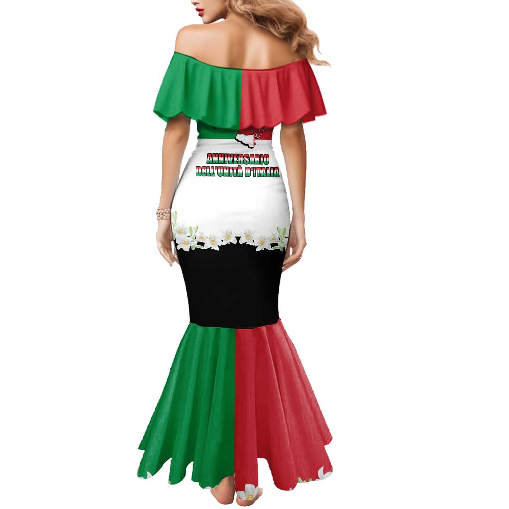 Italian Republic Anniversary of the Unification Family Matching Mermaid Dress and Hawaiian Shirt Anniversario dellUnita d'Italia