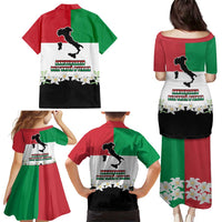 Italian Republic Anniversary of the Unification Family Matching Puletasi and Hawaiian Shirt Anniversario dellUnita d'Italia