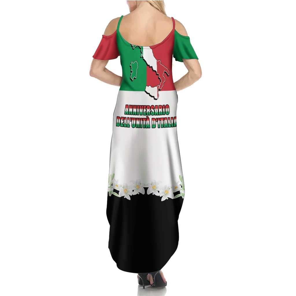 Italian Republic Anniversary of the Unification Family Matching Summer Maxi Dress and Hawaiian Shirt Anniversario dellUnita d'Italia