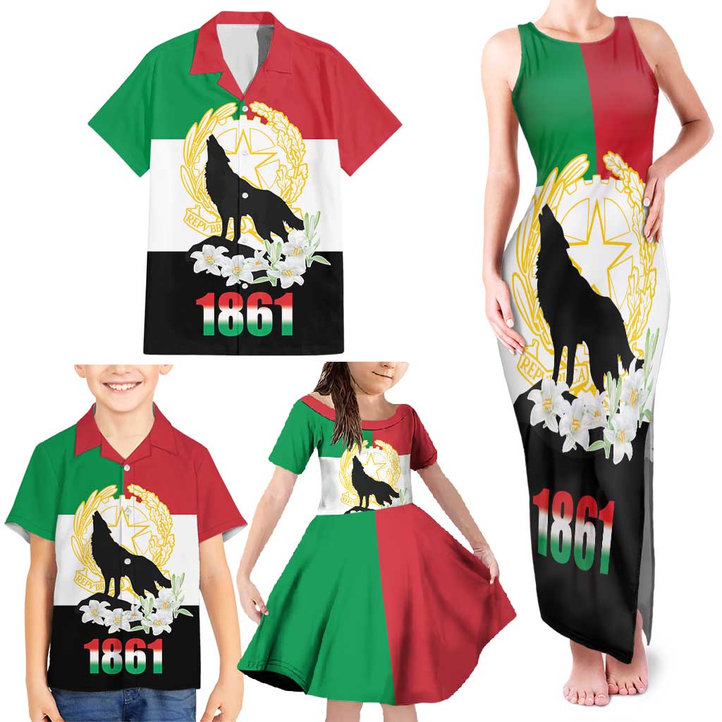 Italian Republic Anniversary of the Unification Family Matching Tank Maxi Dress and Hawaiian Shirt Anniversario dellUnita d'Italia