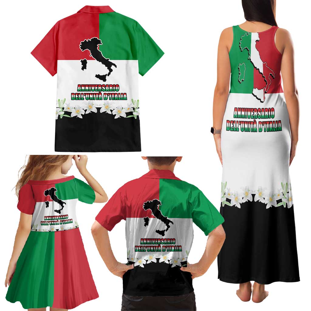 Italian Republic Anniversary of the Unification Family Matching Tank Maxi Dress and Hawaiian Shirt Anniversario dellUnita d'Italia