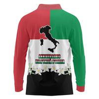 Italian Republic Anniversary of the Unification Long Sleeve Polo Shirt Anniversario dellUnita d'Italia