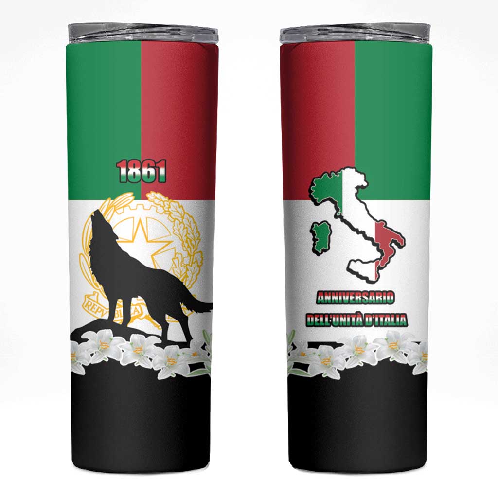 Italian Republic Anniversary of the Unification Skinny Tumbler Anniversario dellUnita d'Italia