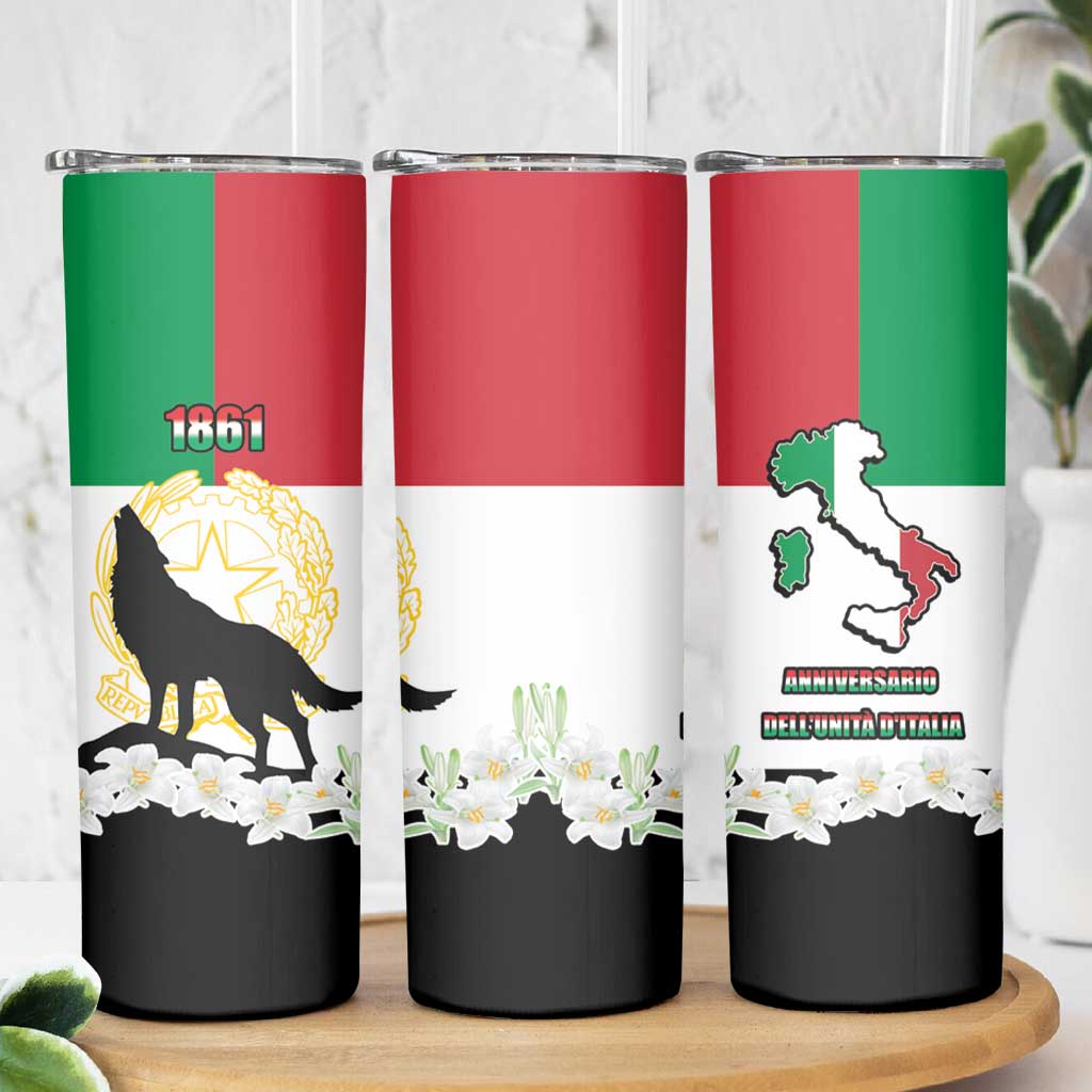 Italian Republic Anniversary of the Unification Skinny Tumbler Anniversario dellUnita d'Italia