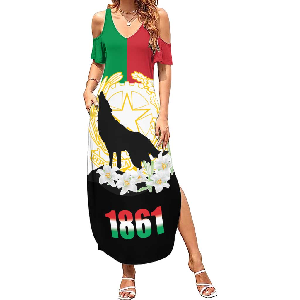 Italian Republic Anniversary of the Unification Summer Maxi Dress Anniversario dellUnita d'Italia