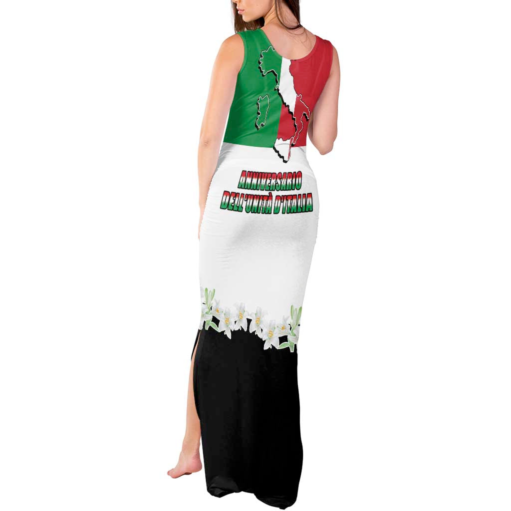 Italian Republic Anniversary of the Unification Tank Maxi Dress Anniversario dellUnita d'Italia