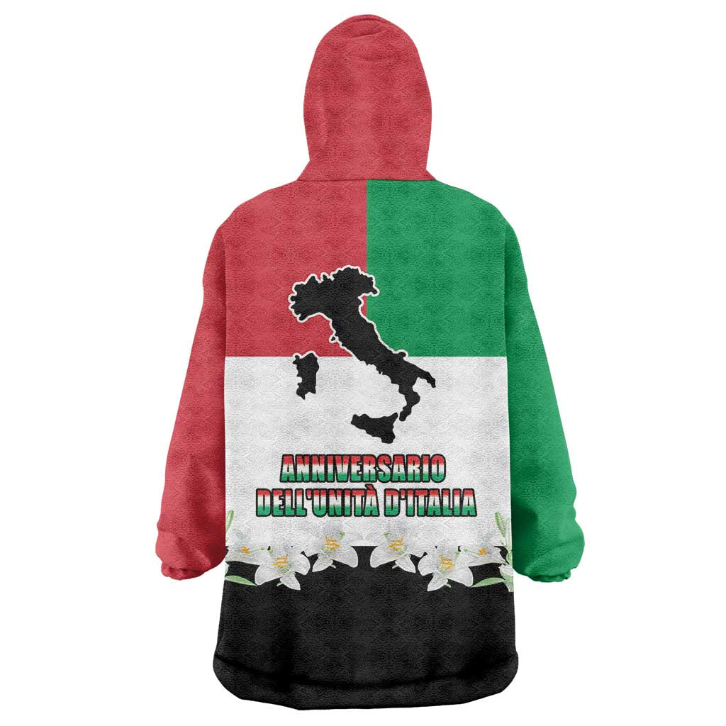 Italian Republic Anniversary of the Unification Wearable Blanket Hoodie Anniversario dellUnita d'Italia