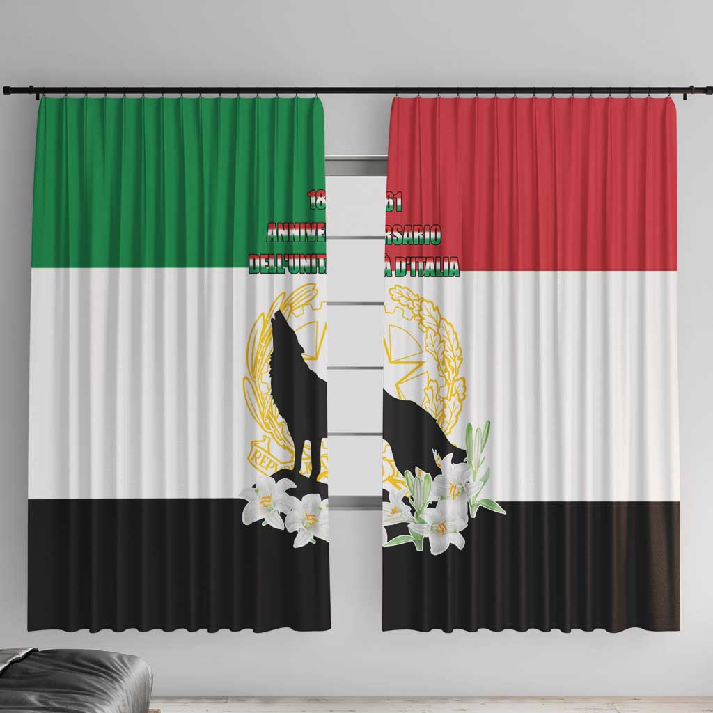 Italian Republic Anniversary of the Unification Window Curtain Anniversario dellUnita d'Italia