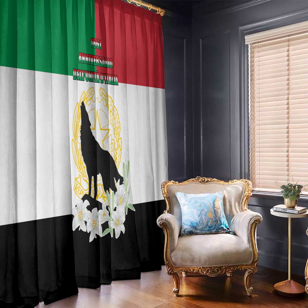 Italian Republic Anniversary of the Unification Window Curtain Anniversario dellUnita d'Italia