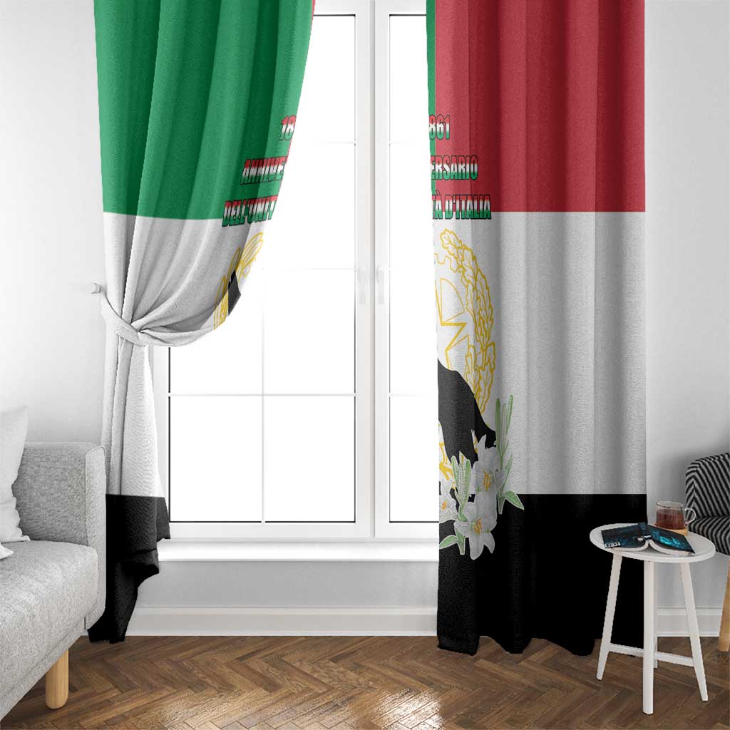 Italian Republic Anniversary of the Unification Window Curtain Anniversario dellUnita d'Italia
