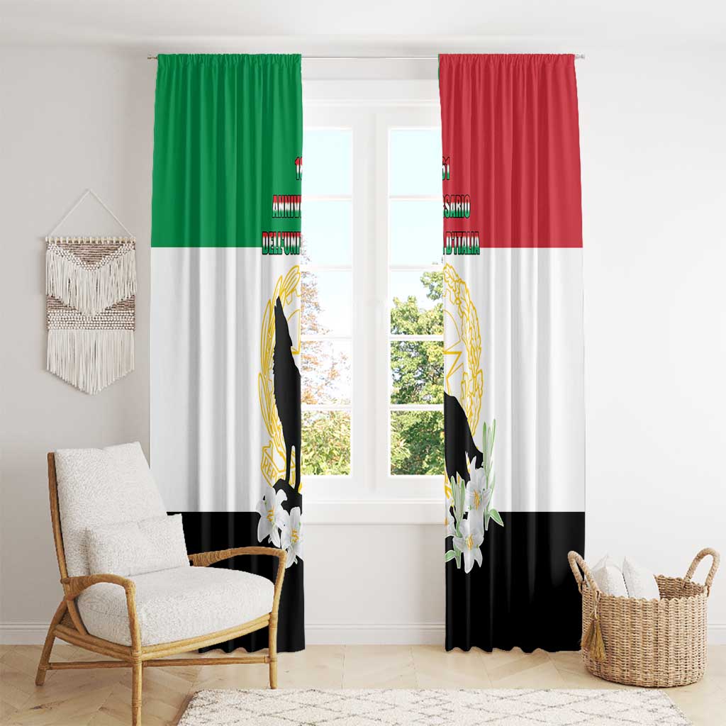 Italian Republic Anniversary of the Unification Window Curtain Anniversario dellUnita d'Italia