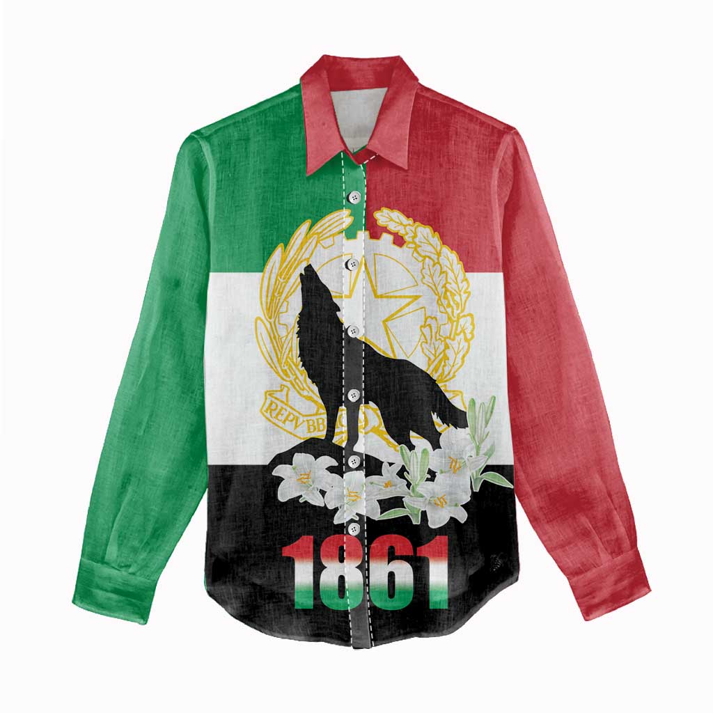 Italian Republic Anniversary of the Unification Women Casual Shirt Anniversario dellUnita d'Italia