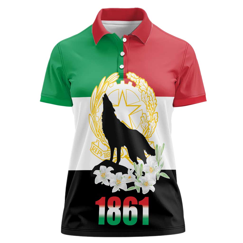 Italian Republic Anniversary of the Unification Women Polo Shirt Anniversario dellUnita d'Italia