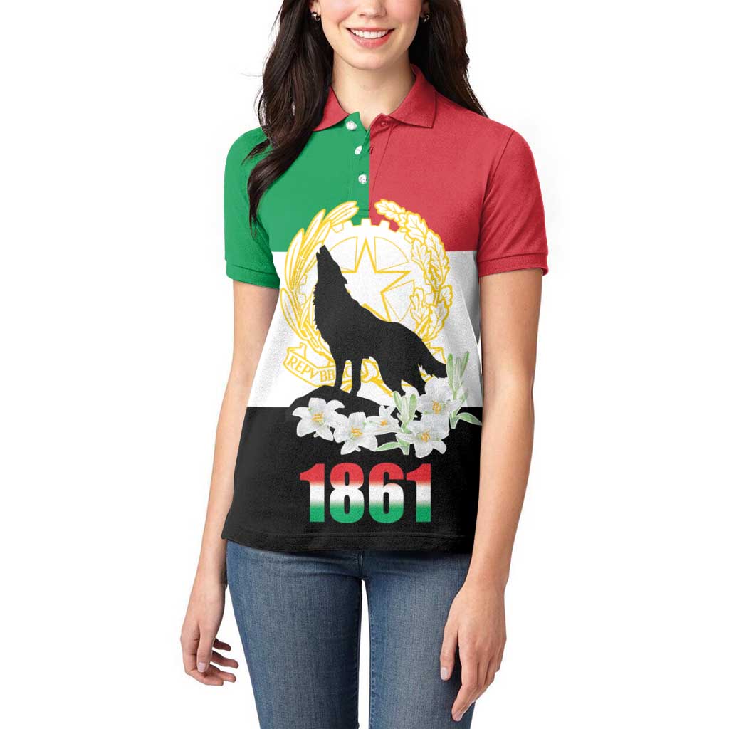 Italian Republic Anniversary of the Unification Women Polo Shirt Anniversario dellUnita d'Italia