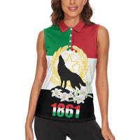 Italian Republic Anniversary of the Unification Women Sleeveless Polo Shirt Anniversario dellUnita d'Italia
