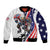 Custom United States Ice Hockey Go Champions Bomber Jacket Team USA Eagle Mascot Style