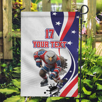 Custom United States Ice Hockey Go Champions Garden Flag Team USA Eagle Mascot Style